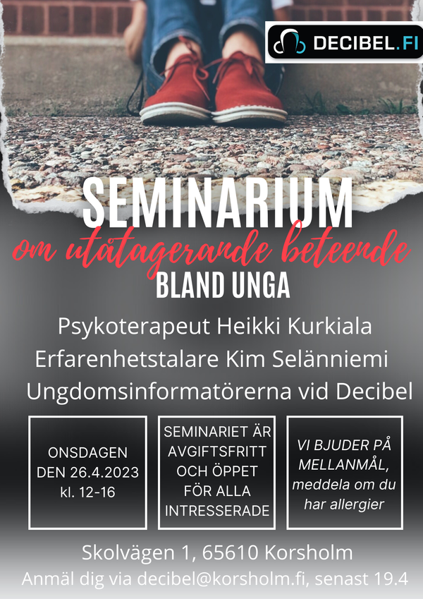Seminarium om utåtagerande beteende bland unga, 26.4-23
